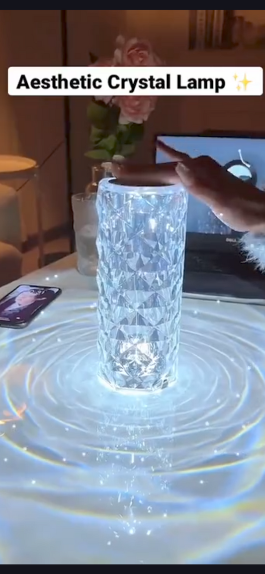 Crystal Table Lamp 16 Color Changing RGB Rose Diamond (Multi-Color)