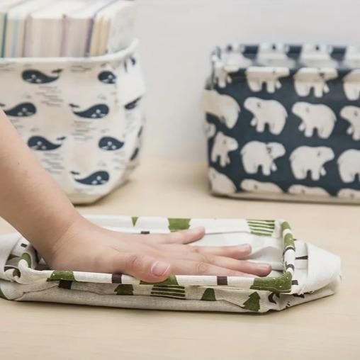 Cotton And Linen Storage Basket (1pc )